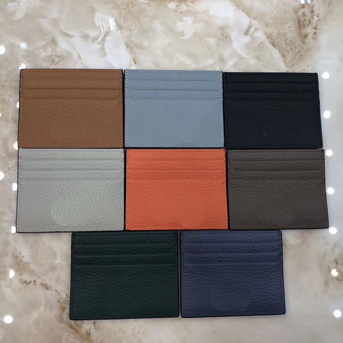 

Free Wallet Wholesale Wallet Men's Colors H Slim Thin Shipping Holder Genuine Leather Designer Women's Card Pocket Leather Useful 10 Ba Pqdb, Cream