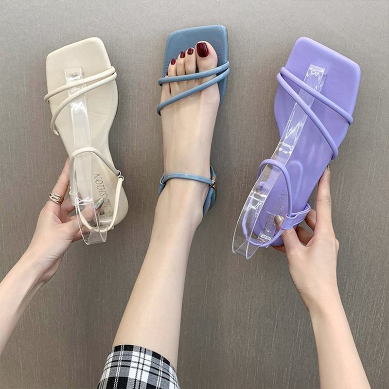 

New Fashion Women Sandals Low Heel Lace Up sandal Back Strap Summer Shoes Gladiator Casual Sandal Narrow Band Zapatos Mujer Shoe, Beige