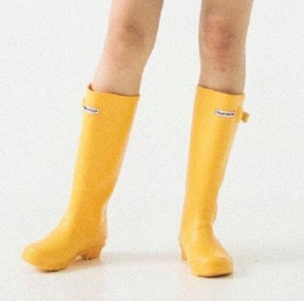 

Hot Sale-TS fashion high help high boots rain boots British style waterproof power boots water shoes multicolor, Red