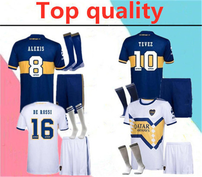 

2021 Boca TEVEZ BENEDETTO adult soccer jersey full kits 20/21 GAGO OSVALDO CARLITOS PEREZ DE ROSSI MARADONA PAVON JRS football jerseys, White
