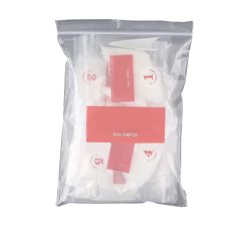 

600pcs Extra Long Stiletto French False Nail Tips Half Nails Art Acrylic Gel DIY Professional Salon Half Cover Tip Nail, White