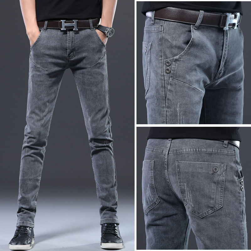 

2020 New Jeans Men Classical Jean High Quality Straight Leg Male Casual Pants Plus Size 28-38 Cotton Denim Trousers ropa hombre, 8913