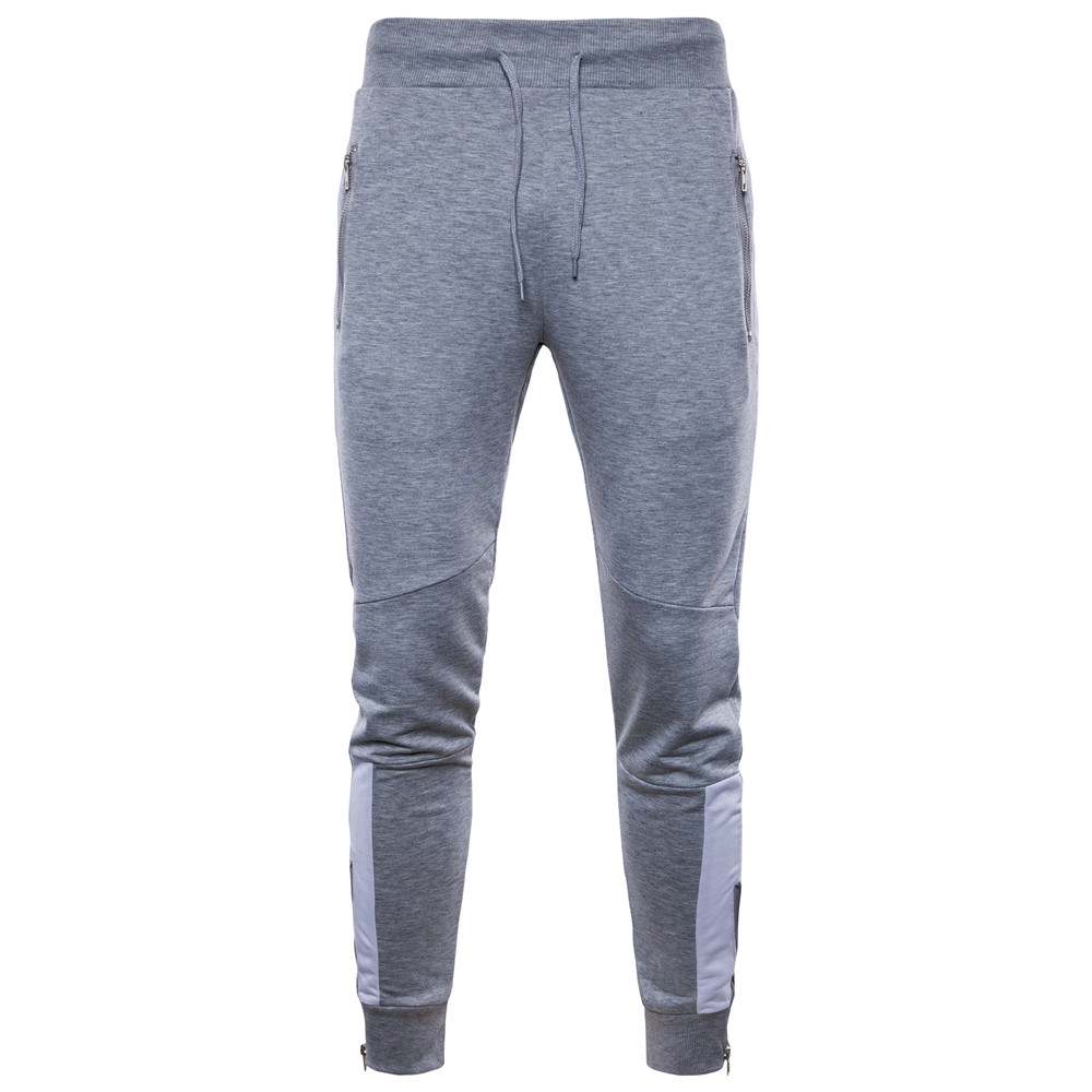 

Men' Pants Mens Fitness Side Zipper Casual Simple Style Joint Spring Time Comfortable To Wear Pencil Waistline, Black