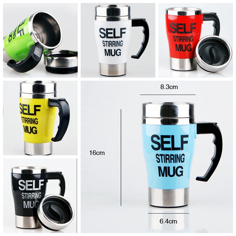 

300ml Automatic Self Stirring Mug Lazy Electric Coffee Cup Milk Mixing Mug Smart Stainless Steel Double Layer Mix Cup Drinkware DBC VT0979, 6 colors