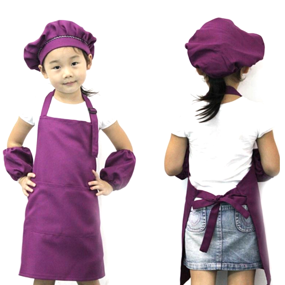 

Kitchen Kids Bib Cooking Craft Children Aprons Cooking Apron Plain Apron Art Baking Painting Cute