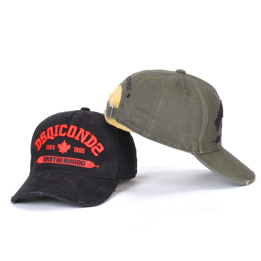 

Hot sale Fashion Mens Designer hats Casquette luxury embroidery adjustable DSQICOND2 hat behind letters D2 luxury cap, Army green