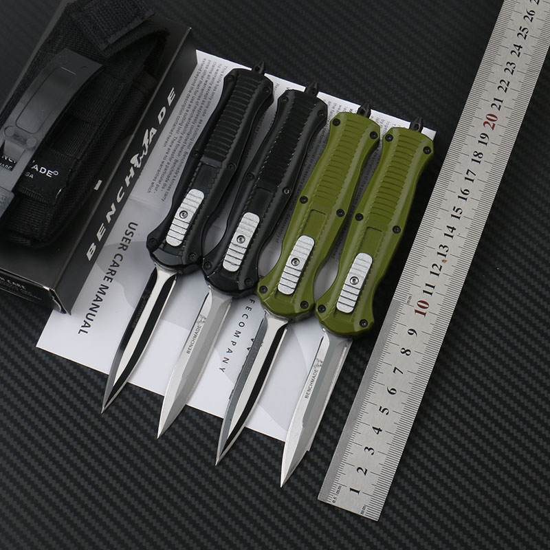 

Benchmade 3300 3350 C07 C81 mini double action automatic knives 440 stainless steel blade Pocket knife with retail box A07 free shipping