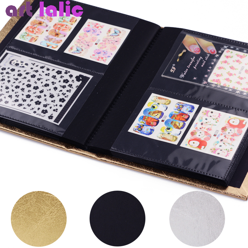 

Large 30 Pages 3D Nail Sticker Water Decal Collecting Storage Holder Nail Art Display Showing Book Container Tool