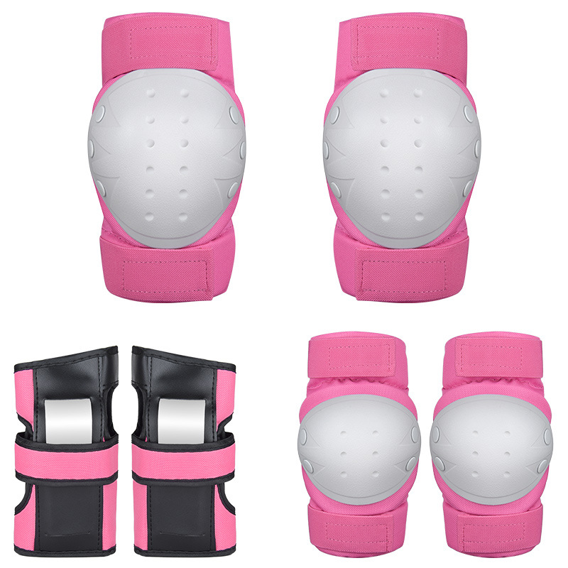 

Hot Selling Kids Adults Knee and Elbow Pads with Wrist Guards Protective Gear Set Skateboard Protective Gear 6pcs Set, Blue