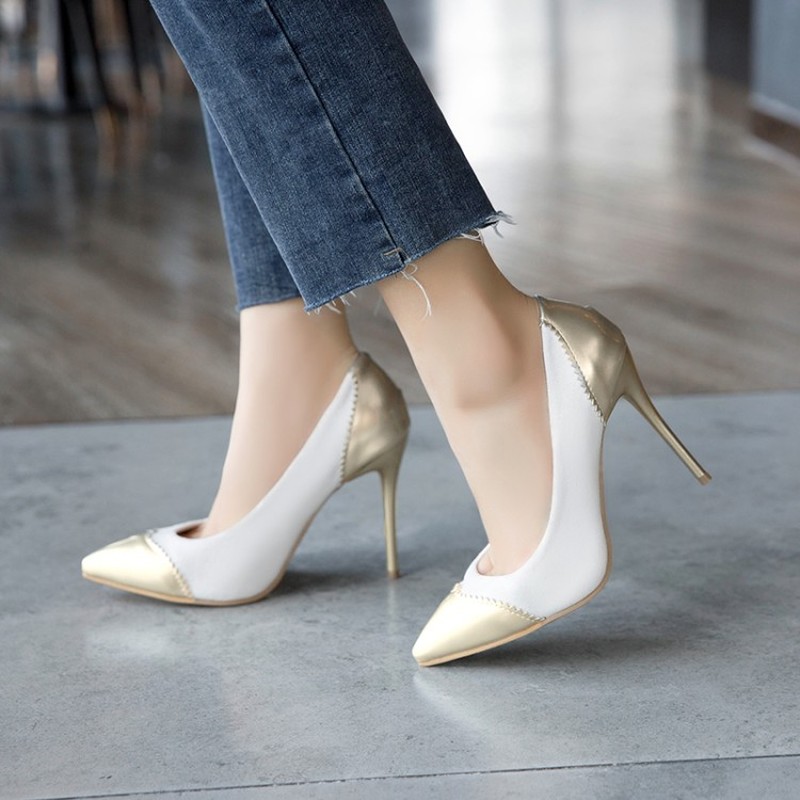 

Big Size 33-50 Stiletto Heels Women Pumps Red Pointed Shoes Women Shallow High Thin Heels 2020 Party Wedding Shoes, Black