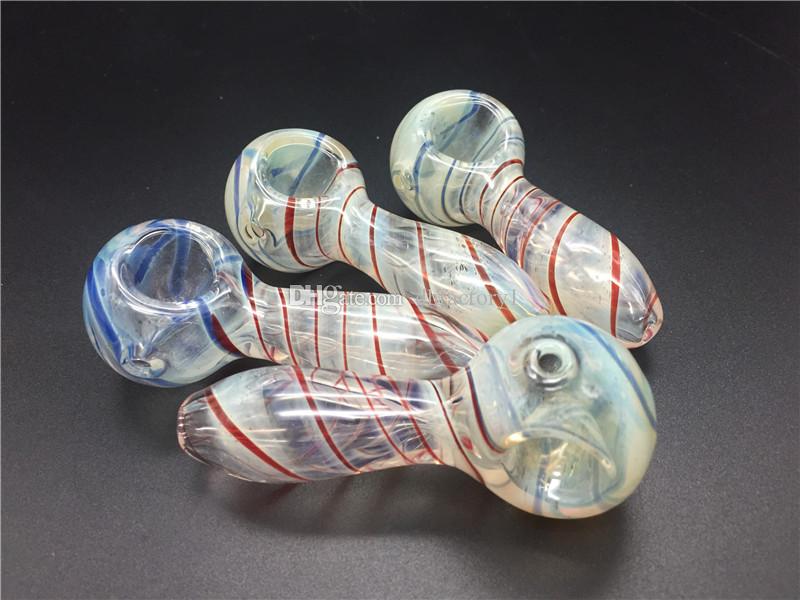 

wholesale smoking Blown Glass Hand Pipes Cheap Pyrex Glass Tobacco Spoon Pipes Mini Small Bowl Pipe Unique Pot Pipes Smoking Pieces