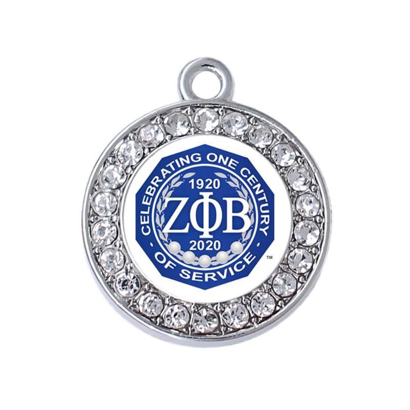 

Sorority ZETA PHI BETA celebrating Centennial rhinestone Charm Accessories