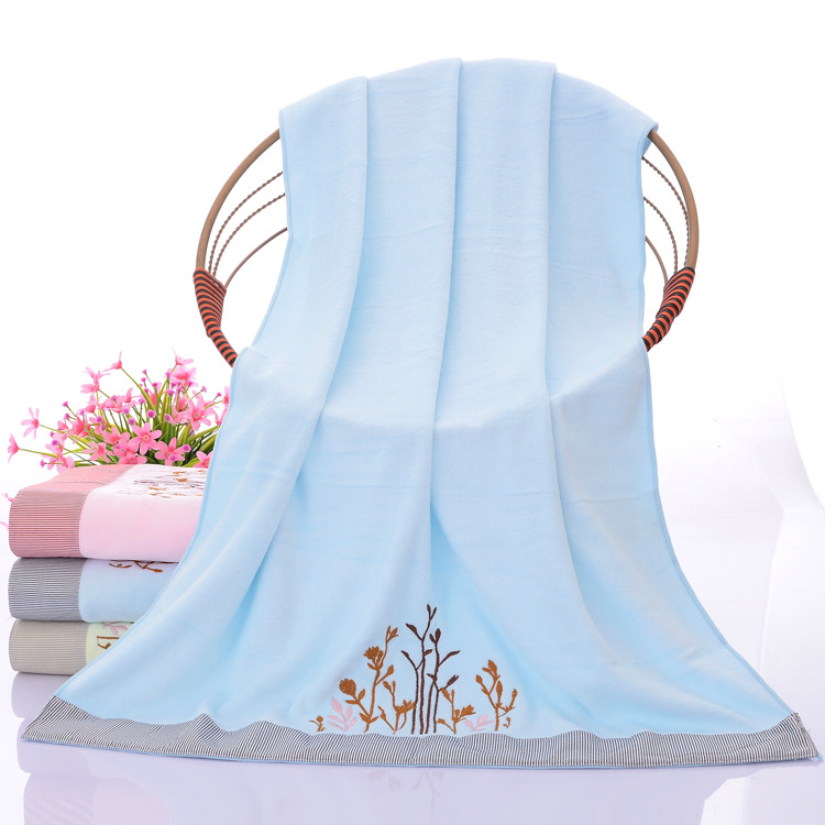 

Embroided Bath Towel Set Bathroom Microfiber Funny Cooling Cloth Cotton Absorbent Blanket Thick Bath Recznik Gift Box EE50YJ