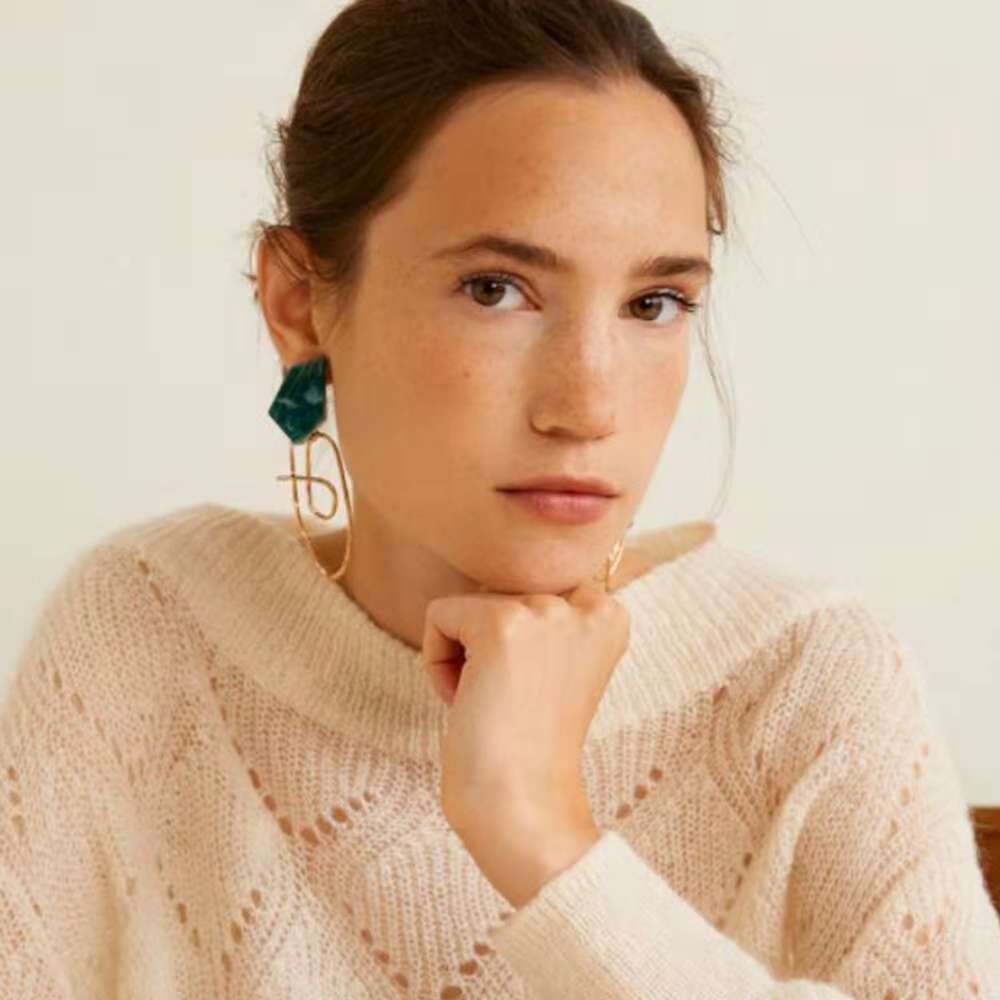 Boucles d'oreilles pendantes en résine irrégulières pour femmes western Frigid style fil lustre boucle d'oreille fille designer bijoux cinq coule