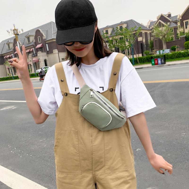 

Women Canvas Waist Bag Bum Fanny Leisure Pack Big Capacity Ladies Casual Elegant Lightweight Daily Chest Crossbody Pouch, Black