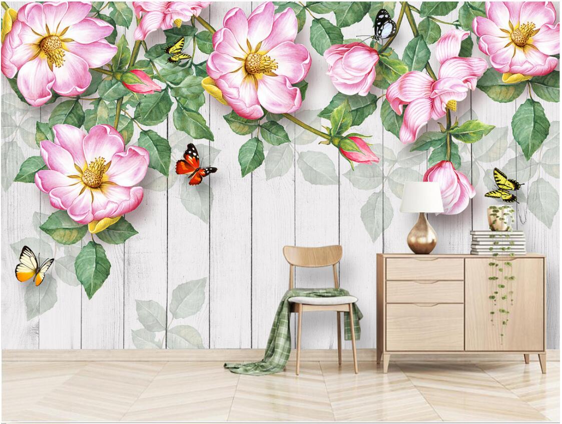 

3d room wallpaper cloth custom photo Modern minimalist hand-painted rose aesthetic decorative painting wallpaper for walls 3 d wall covering, Picture shows