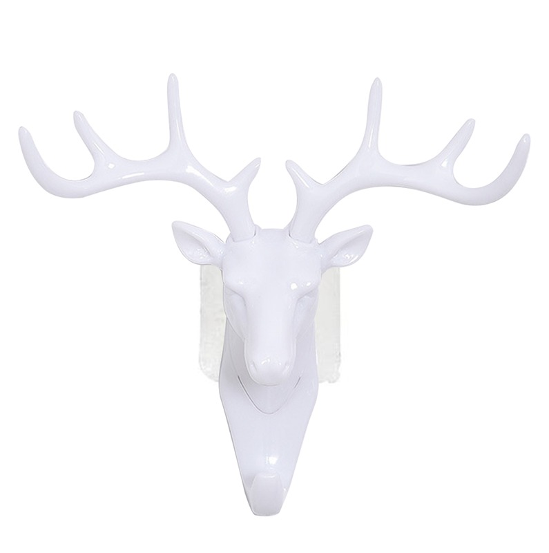 

Small hook Creative plastic wall rack for living room hat/bag/key/jewelry rack Three-dimensional deer decor office Bedroom hoo