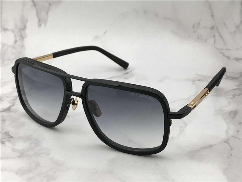 

Vintage Square Sunglasses 2030 Matte Black Gold Grey Sun Glasses Men SUnglasses shades new with box