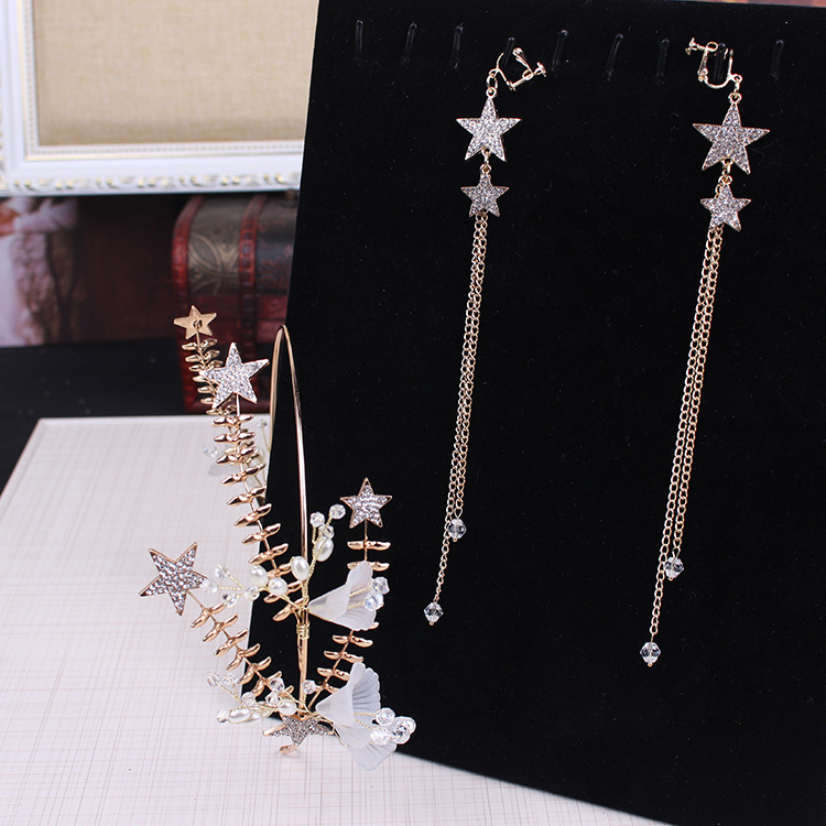 

An Crown Headwear Bride Marry Korean Princess Adult Hair Hoop Ornaments Mori Exceed Immortal Beautiful Wedding Dress Crown