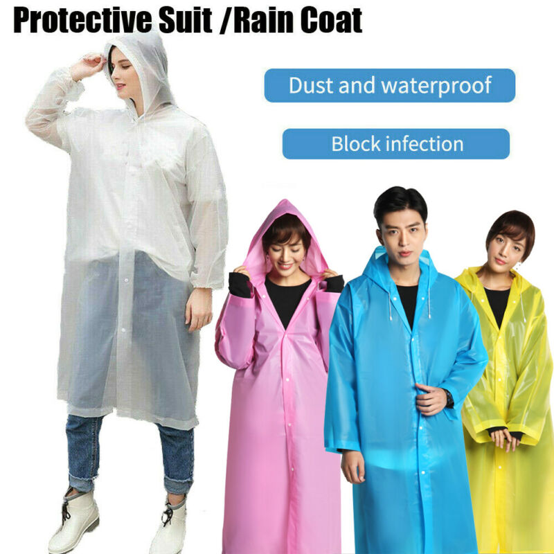 

1Pcs Reusable Waterproof Rain Coat Multicolor Hiking Camping Emergency Poncho