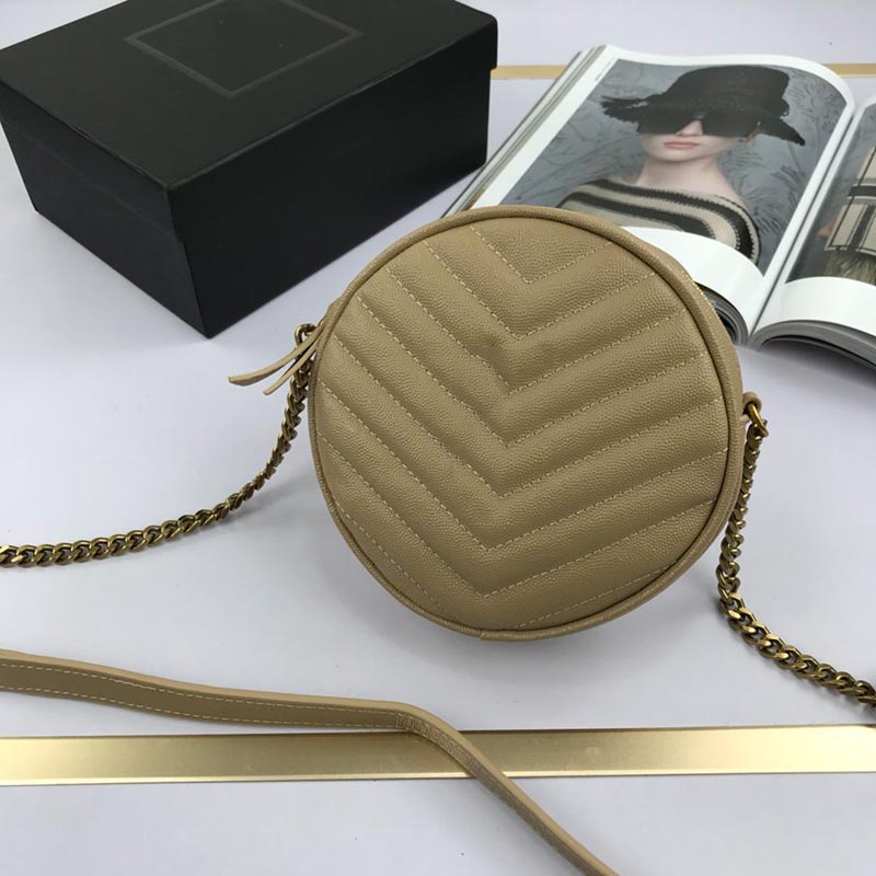 

designer luxury handbag purse VINYLE designer handbags Y purse round style chain strap shoulder crossbody women bag