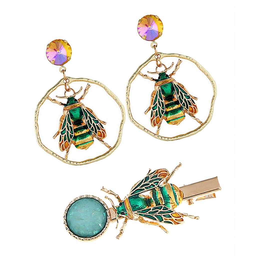 

Retro Insect Earring Hair Clip, 3 Pcs/Set, Bohemian Style, Women Girls, Personality Earring, Hair Accessories, Earrings Hairpin Set