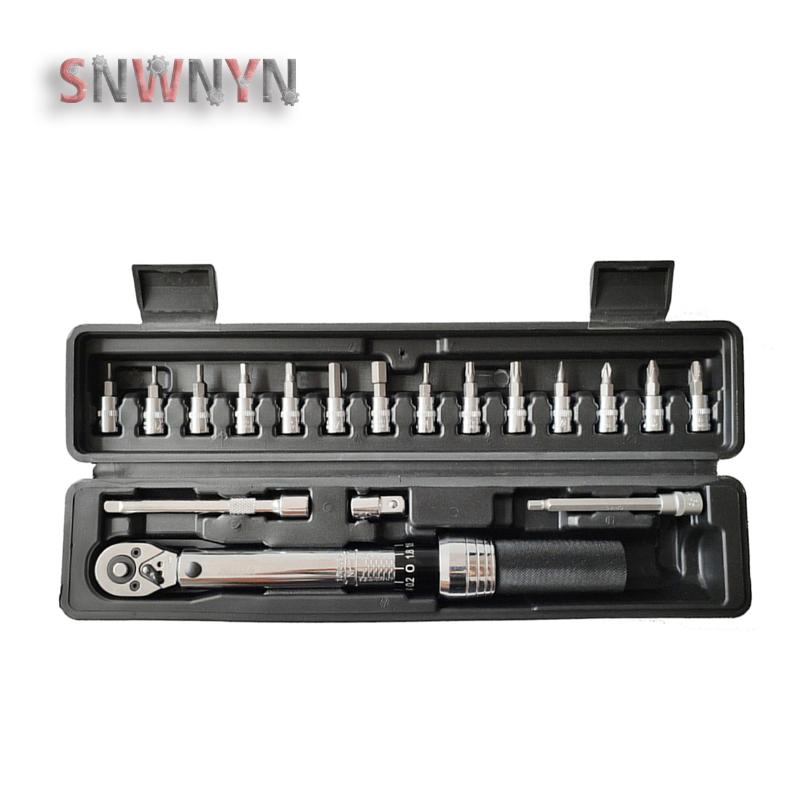 

High Precision Preset Torque Wrench Set 1/4" 1-25Nm Spanner Wrench Set Bicycle Repair Tool Bike Tool Kit Hand
