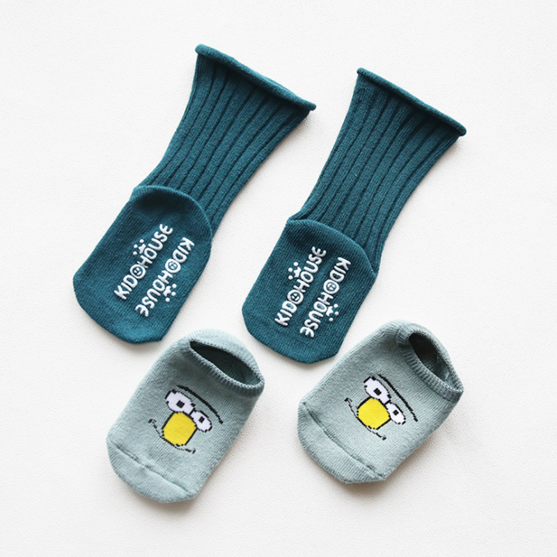 Cute Animal Cartoon Toddler Unisex-Baby Footwear Thickened Socks with Small Bell