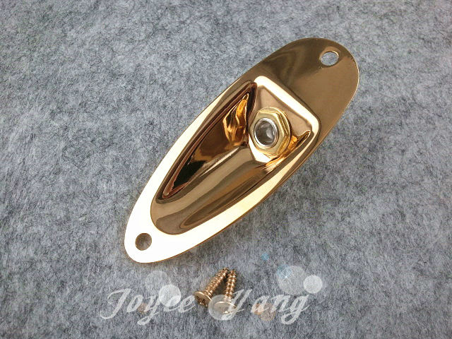 

Niko Gold Electric Guitar Output Jack Socket Plate&2 Screws For Fender Strat Electric Guitar Free Shipping Wholesale