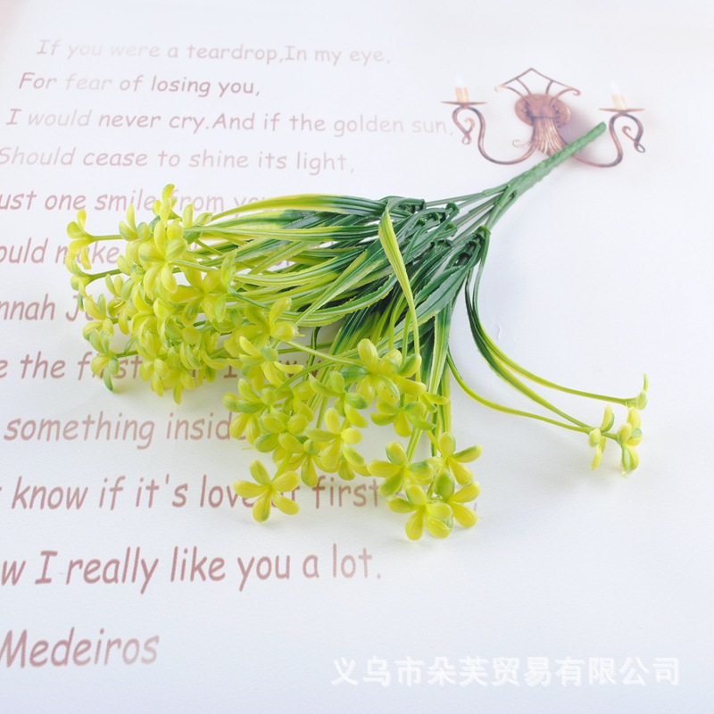 

Milan Grass Decorative Artificial Plastic Trees 7 Branch False leaves Artificial Plants Fake Foliage Plant Tree, As pic