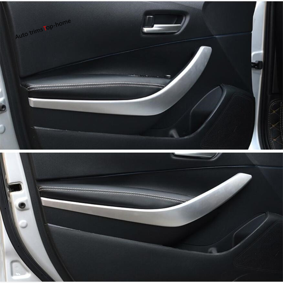 

Yimaautotrims Inner Front Door Armrest Panel Cover Trim Fit For Corolla 2019 2020 Carbon Fiber ABS / Interior Mouldings
