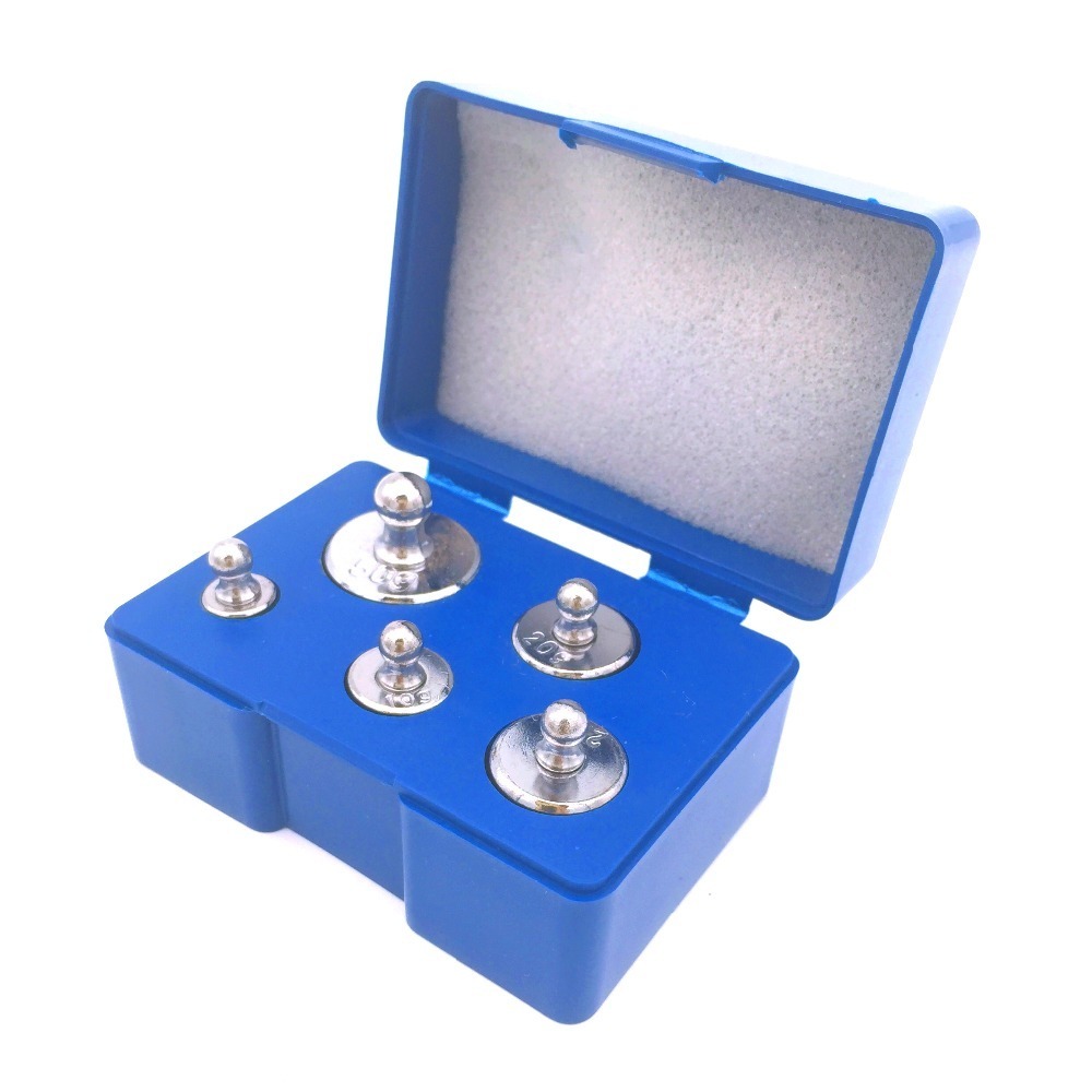 

5pcs Precision Calibration Weight Set Mini Precision Digital Weight Scale 50g 2x20g 10g 5g Grams For Mini Weighing Scale, As show