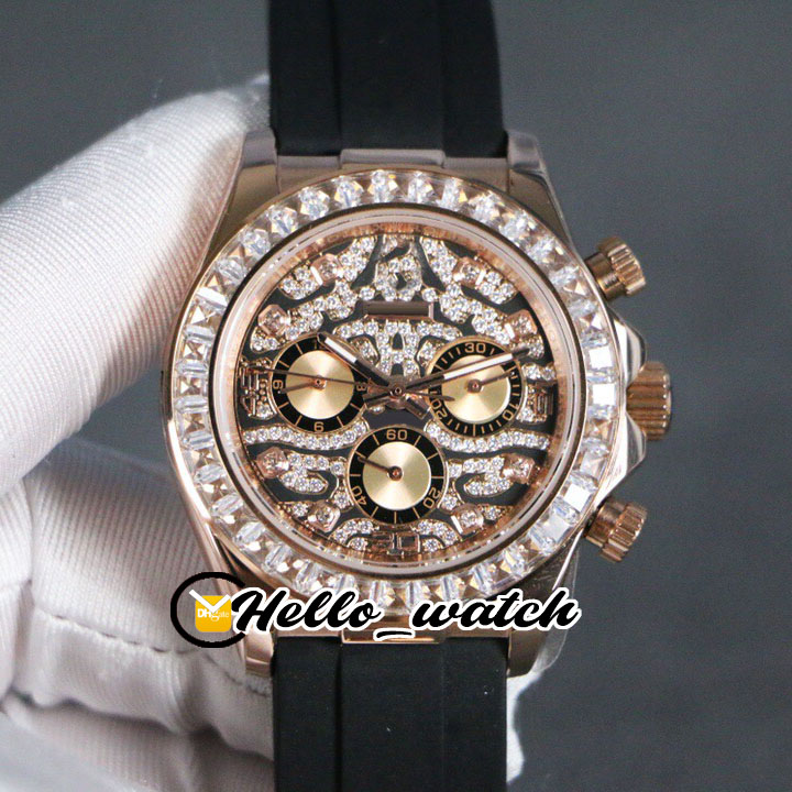 

New 116588 TBR Pattern Diamond Dial Automatic Mens Watch 116595 Diamond Bezel Rose Gold Case No Chronograph Gents Watches Hello_Watch 3Color, Waterproof service