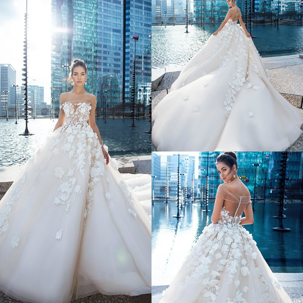 vintage floral wedding dress