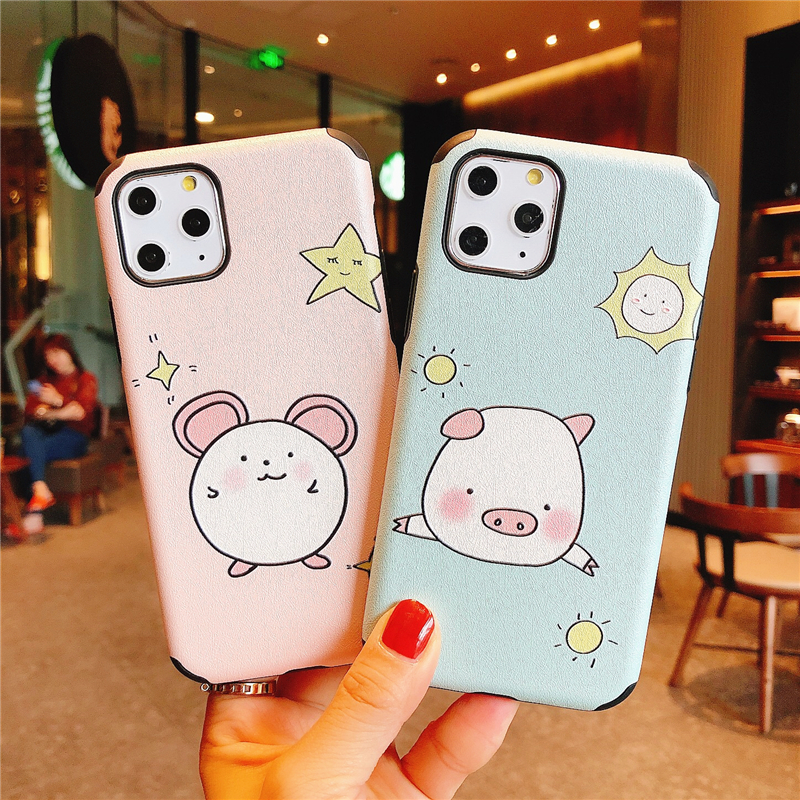

C169-1354 cartoon cute case for iphone11 pro prorective back cover, Beige