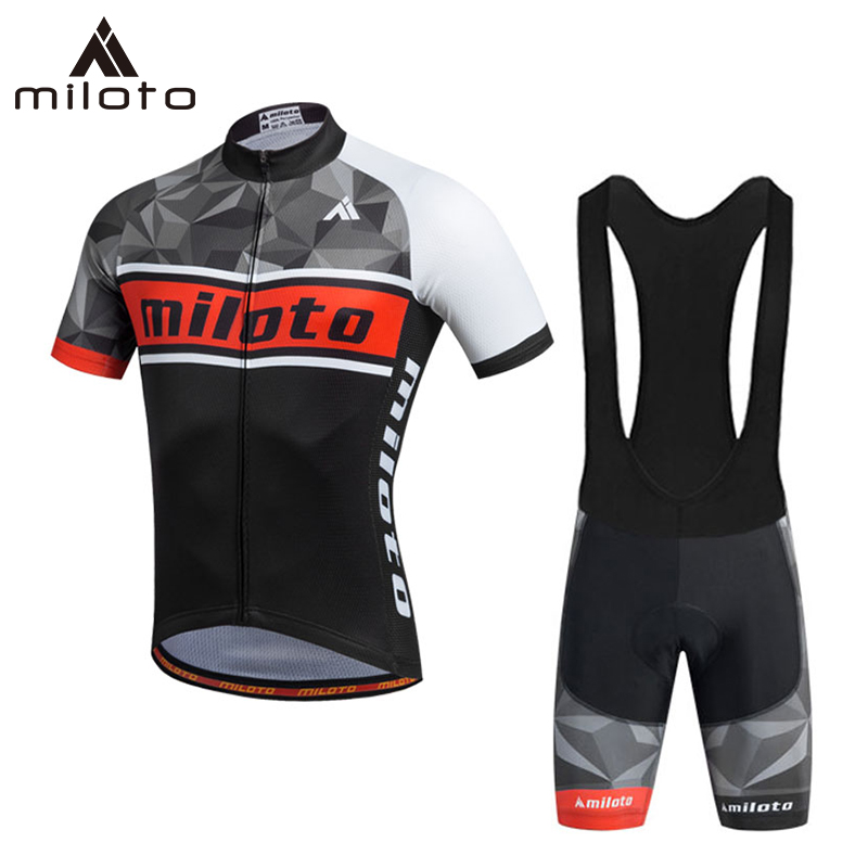 

Cycling Jersey Sets MILOTO Set 100% Polyester Pro Men Ropa Ciclismo Hombre Bicycle Clothes Sportswear Bike Clothing, Cbj-m018
