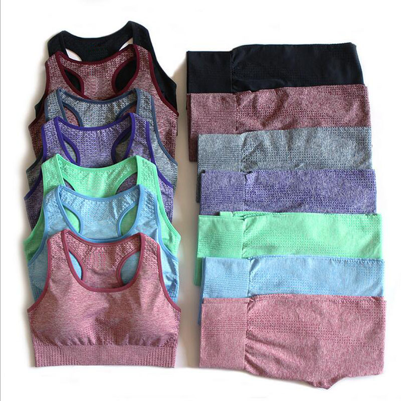 

2 Pieces Workout Clothes for Women Padded Sports Bra Gym Leggings Fitness Clothing Sportswear Athletic Pants Yoga Set Suits, Wine