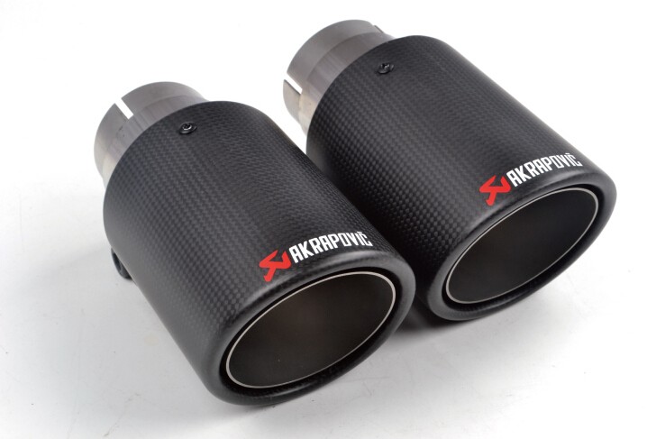 

Exhaust Pipe 2 Pieces (one Pair) Multi Inlet 63MM Carbon Tip End Pipes AK Tips Muffler Car Accessories