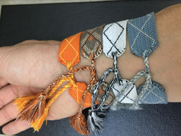 

Top quality rope material Embroidery bracelet with sewing words and tassel famous D brand Woven jewelry Cotton bracelet Friendship bracelet, Black