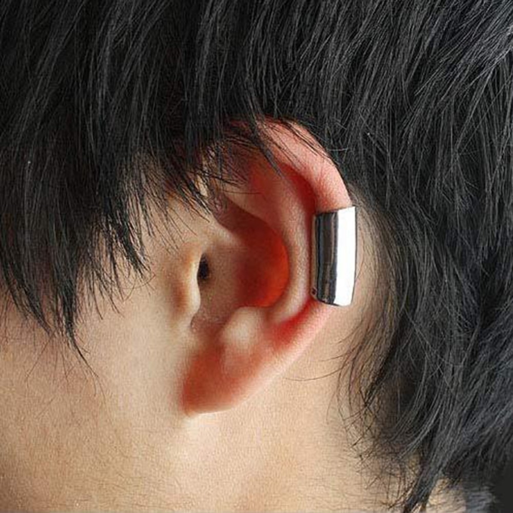 

1pc HOT Long Tube Shape Ear Cuff Simple Clip On Wrap Cartilage Earrings For Women Punk No Piercing Jewelry Silver Gold Color