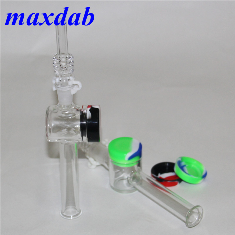 

Smoking 7.5 Inch Glass Nectar Collector with 10mm 14mm Quartz Tips Keck Clip 5ML Silicone Container Reclaimer Nector Collectors Kit