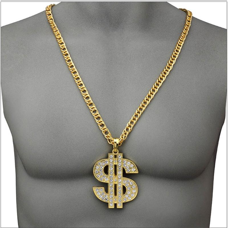 

Trend Sign Exaggerated Necklace Men And Women Personality Pendant Jewelry Men Hip Hop Jewelry Style Metal Chain Necklaces