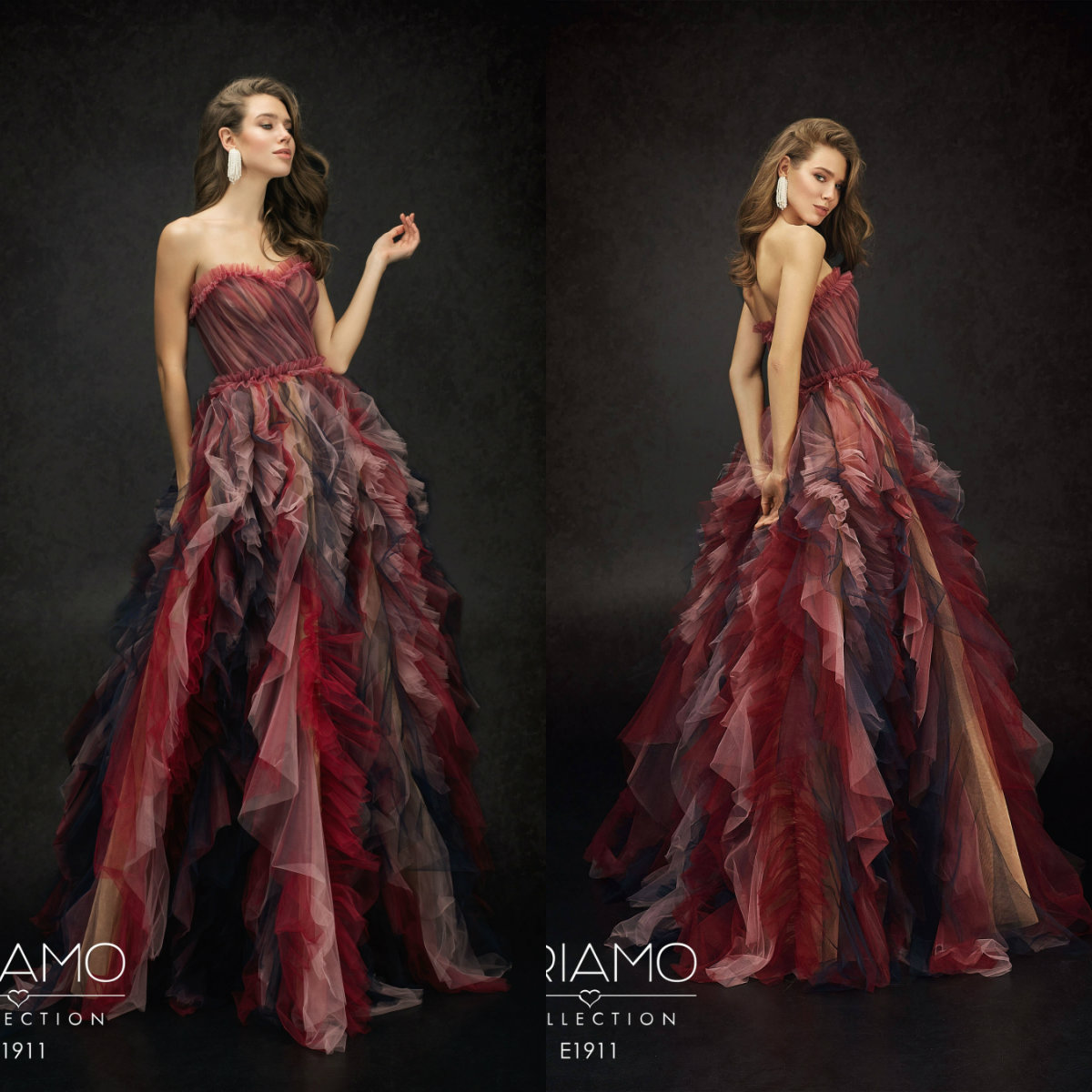 

2019 Rainbow Prom Dresses Sweetheart Lace Tulle Ruffles Floor Length Gorgeous Evening Dress Party Wear Custom Made Special Occasion Gowns, Fuchsia