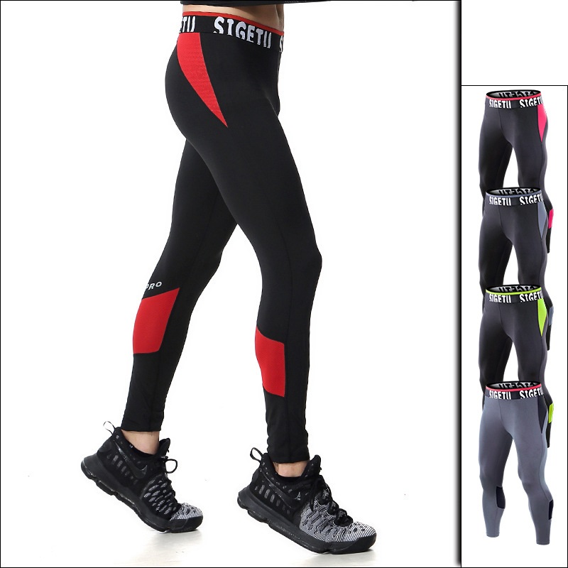 

Mens Compress Pants Sports Runni Tighs Basketbal tight trousers Pants Bodybuilding Joggers Jogging Skinny Black Leggings Trousers, Colour 2
