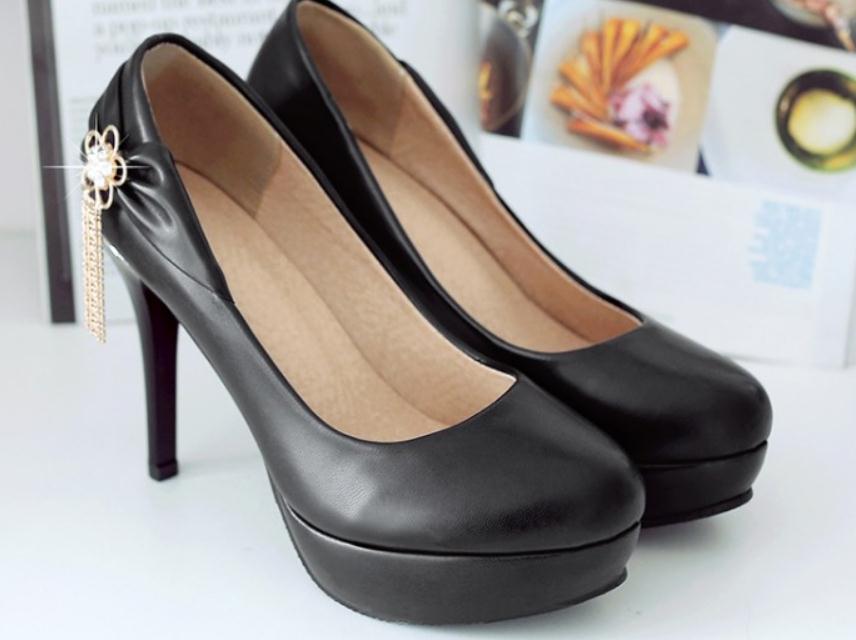 

2019 Women's shoes in Spring and Autumn with New style High heel fine heel round head waterproof table @ASD675, White
