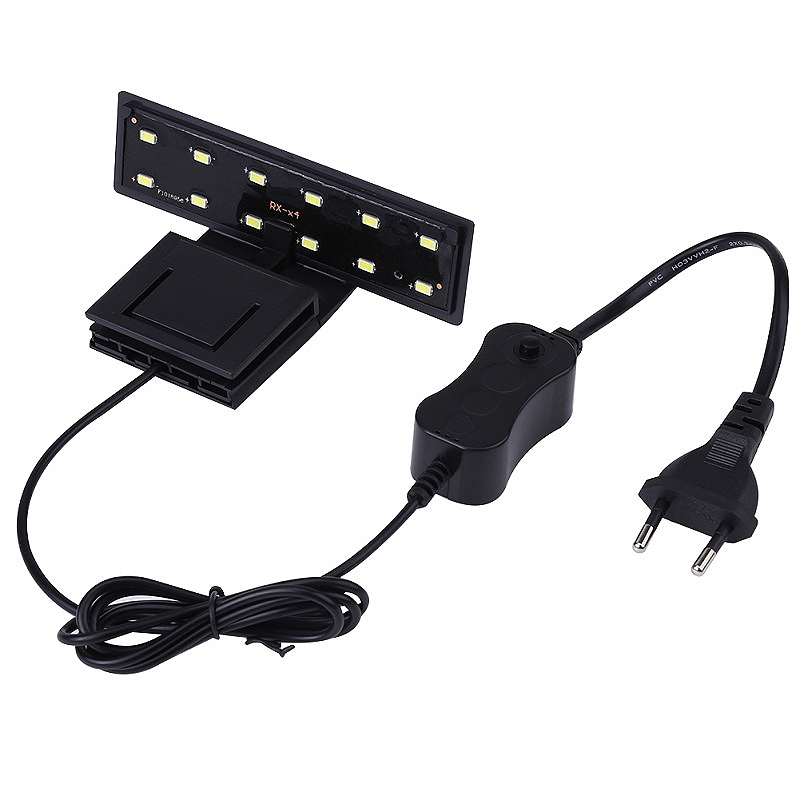 

ALIM HOT EU Plug Aquarium Led Lighting 220V Waterproof Clip-on Lamp 5W LED Aquarium Light Plants Grow White Color Lighting