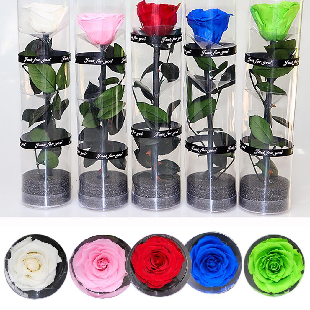 

Artificial Flowers Everlasting Flower Rose Flowers Box Home Decoration Gift for Wedding Valentine's Day flores artificiales, Blue