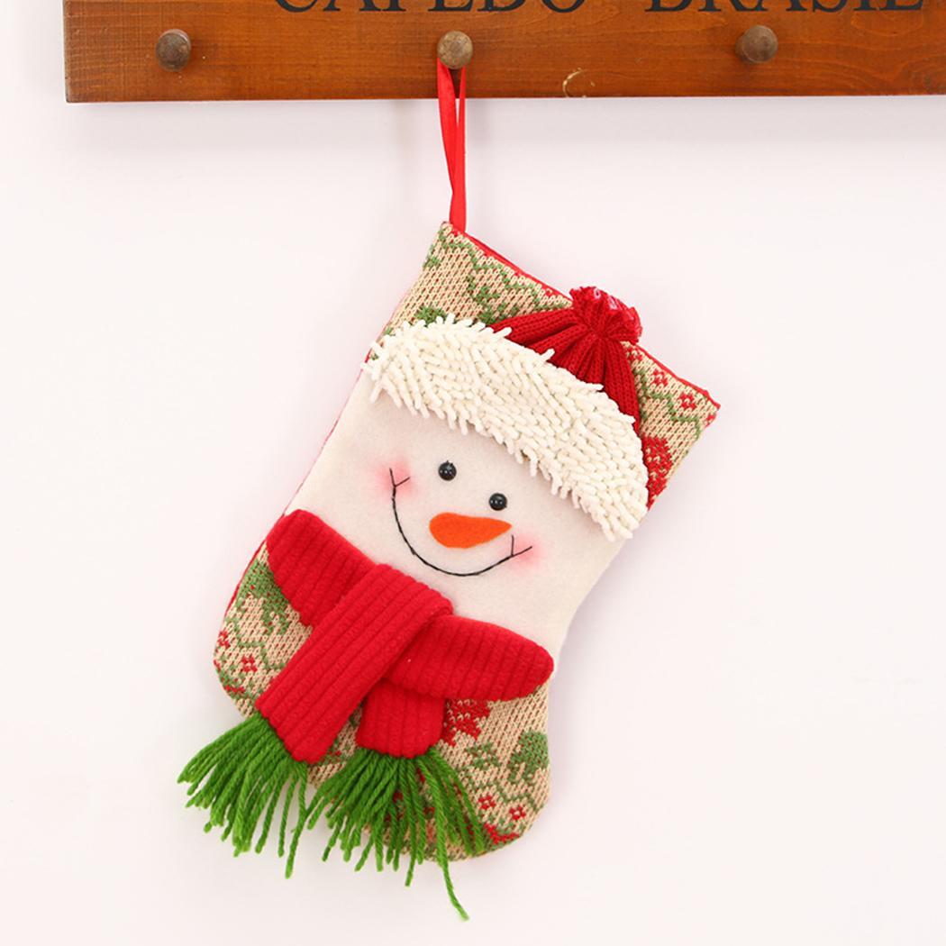

Santa Claus Snowman Elk Christmas Sock Christmas Decoration Pendant Cartoon santa claus, snowman and elk