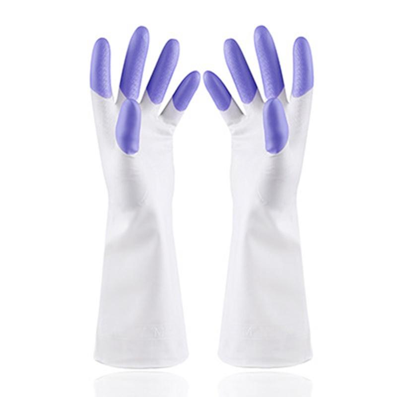 

Cleaning Gloves Brushed Kitchen Cleaner Waterproof Household Clean Tool