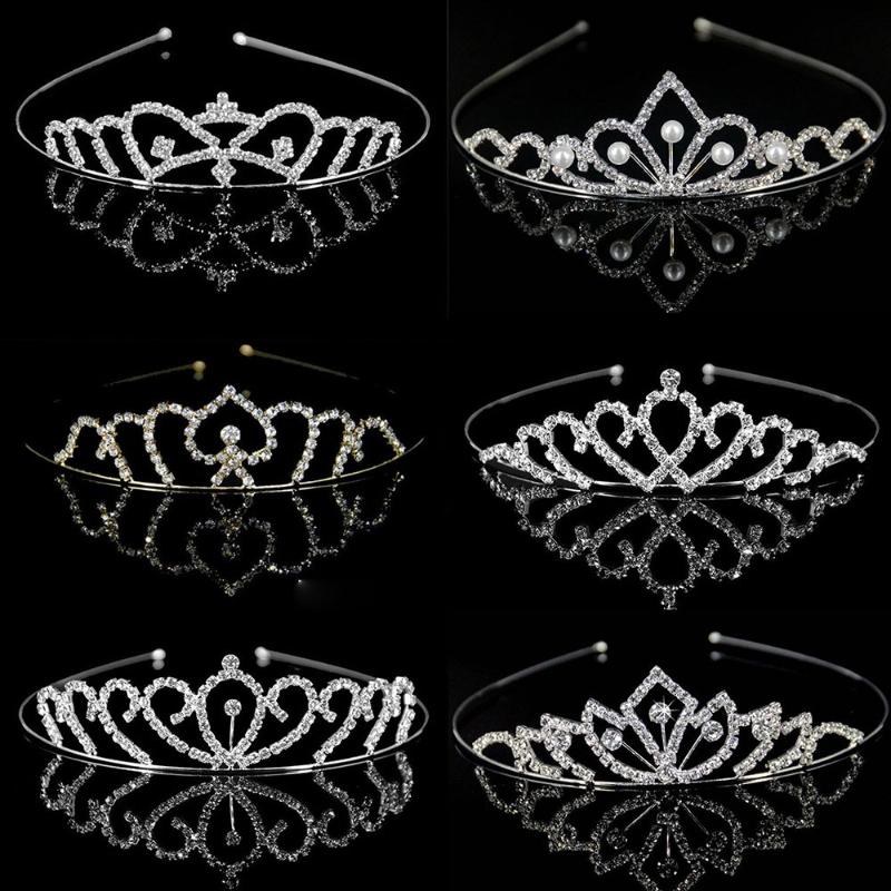 

Girls Crystal Tiaras and Crowns Headband Girls Princess Bridal Prom Crown Wedding Party Accessiories Hair Jewelry